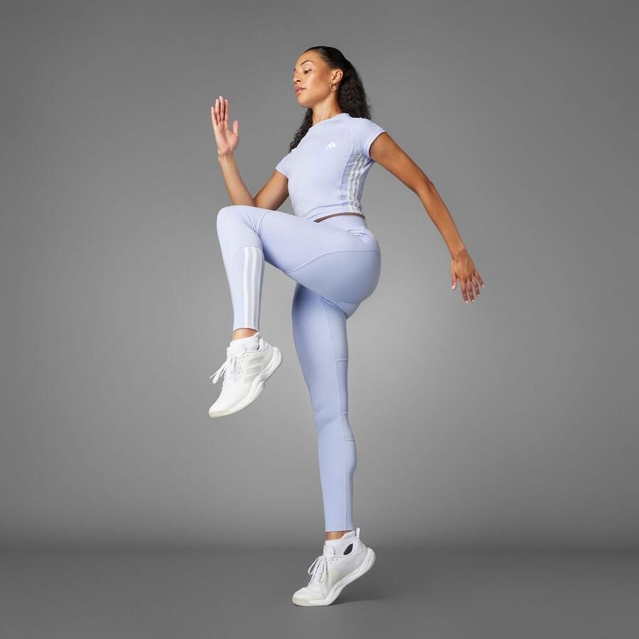 Adidas Hyperglam Slim T-Shirt Paars- Dames Paars - Foto 8