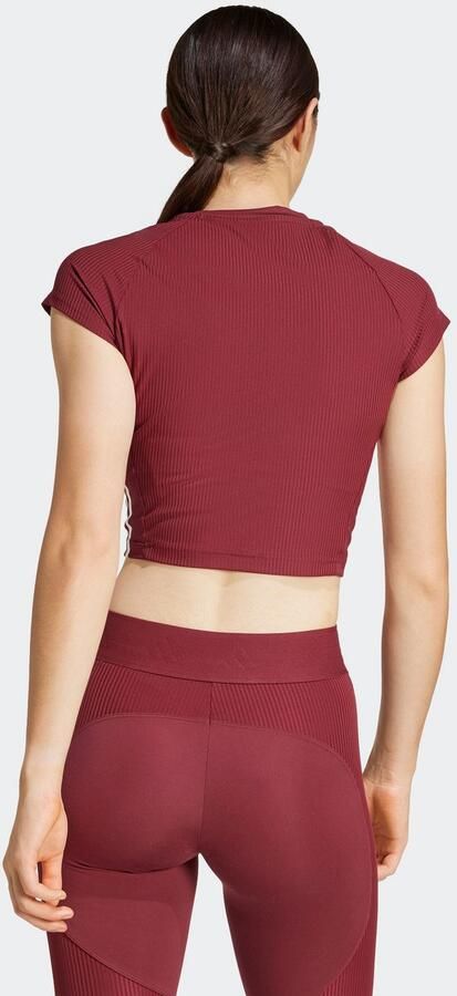 Adidas Hyperglam Slim T-Shirt Bordeaux- Dames Bordeaux - Foto 16