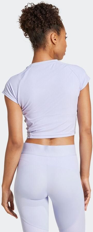 Adidas Hyperglam Slim T-Shirt Paars- Dames Paars - Foto 14