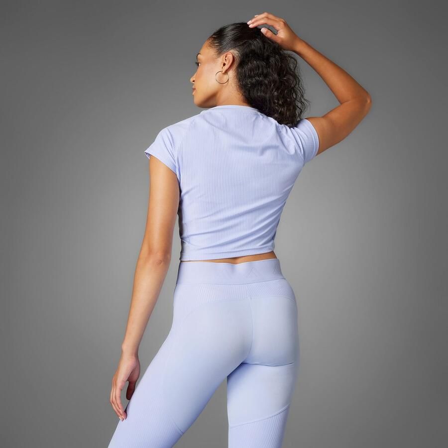 Adidas Hyperglam Slim T-Shirt Paars- Dames Paars - Foto 9