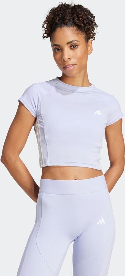 Adidas Hyperglam Slim T-Shirt Paars- Dames Paars - Foto 13
