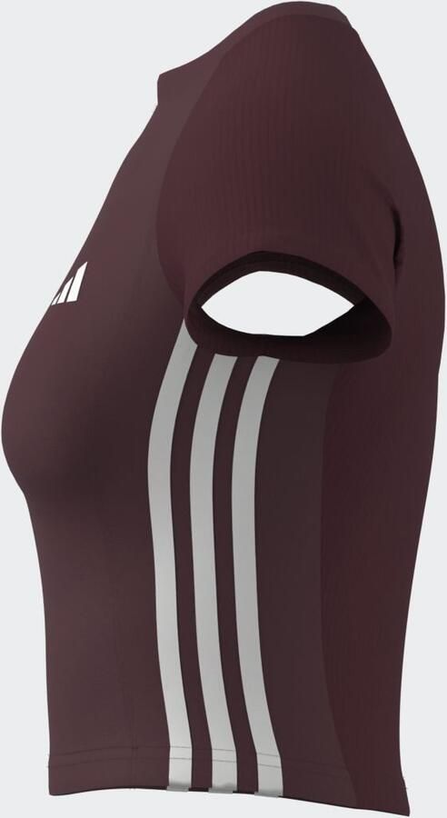 Adidas Hyperglam Slim T-Shirt Bordeaux- Dames Bordeaux - Foto 15