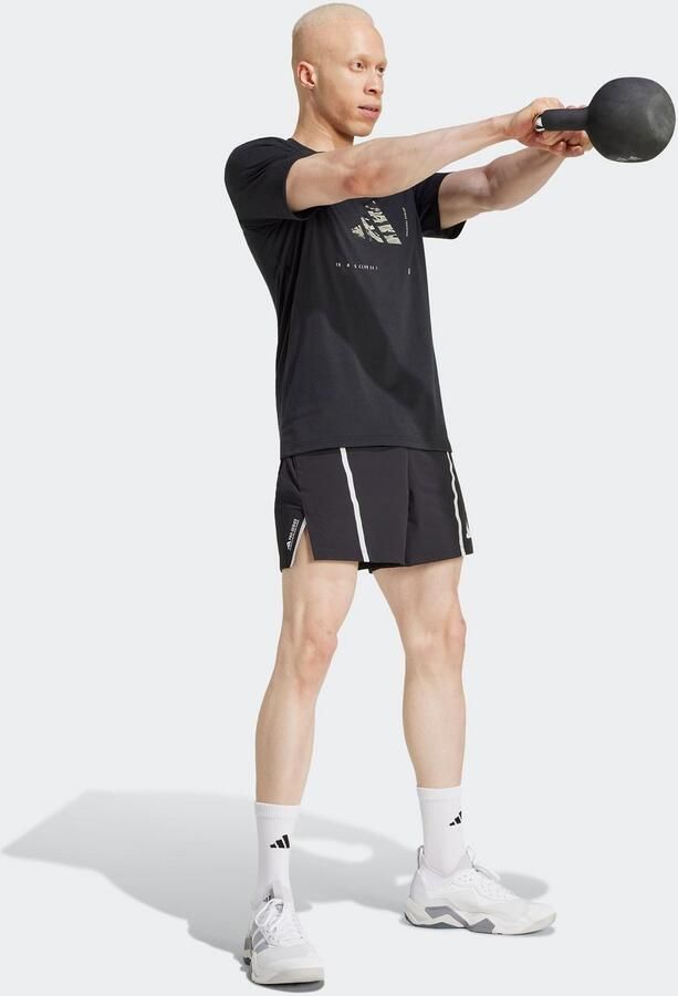 Adidas Performance T-shirt M BOX LOGO G T Trainingsshirt met CLIMACOOL logo met camoprint - Foto 5