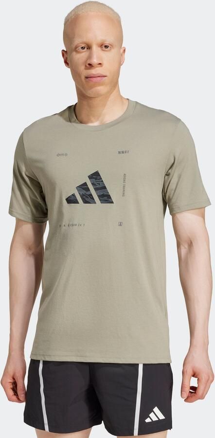 Adidas Perfor ce T-shirt M BOX LOGO G T Trainingsshirt met CLIMACOOL logo met camoprint - Foto 4