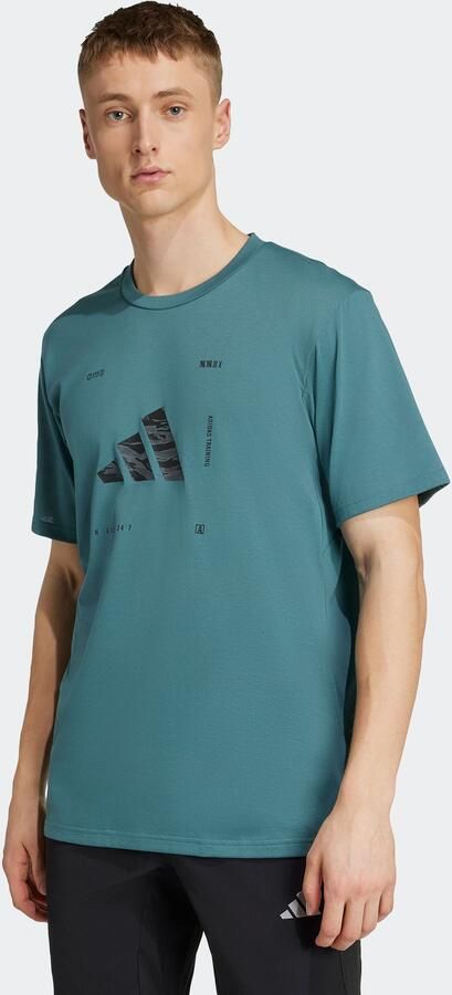 Adidas Perfor ce T-shirt M BOX LOGO G T Trainingsshirt met CLIMACOOL logo met camoprint - Foto 7