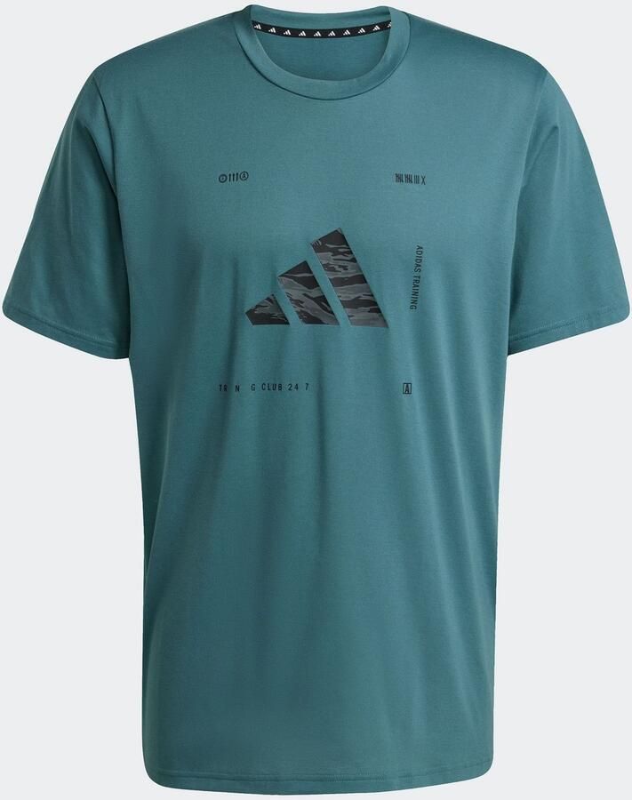 Adidas Perfor ce T-shirt M BOX LOGO G T Trainingsshirt met CLIMACOOL logo met camoprint - Foto 3