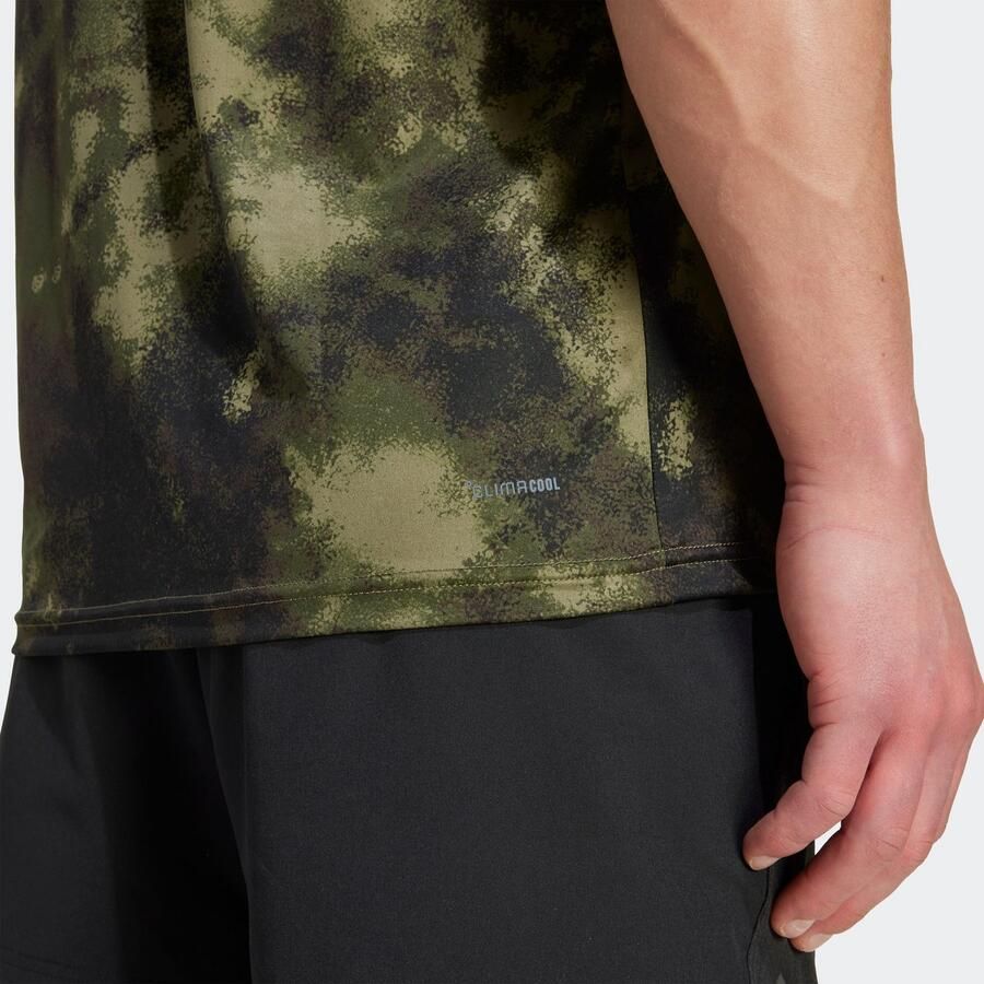 Adidas Perfor ce T-shirt SEA AOP TEE Trainingsshirt met CLIMACOOL alloverprint