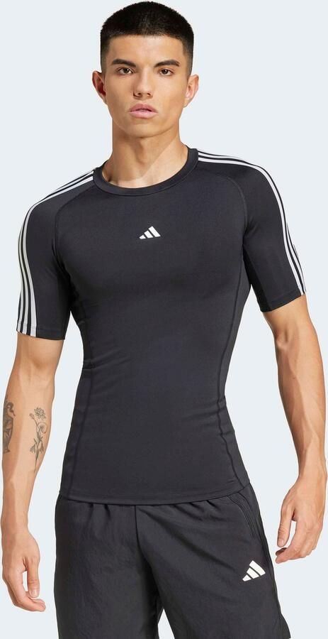 Adidas TECHFIT Compression Training 3-Stripes T-shirt - Foto 8