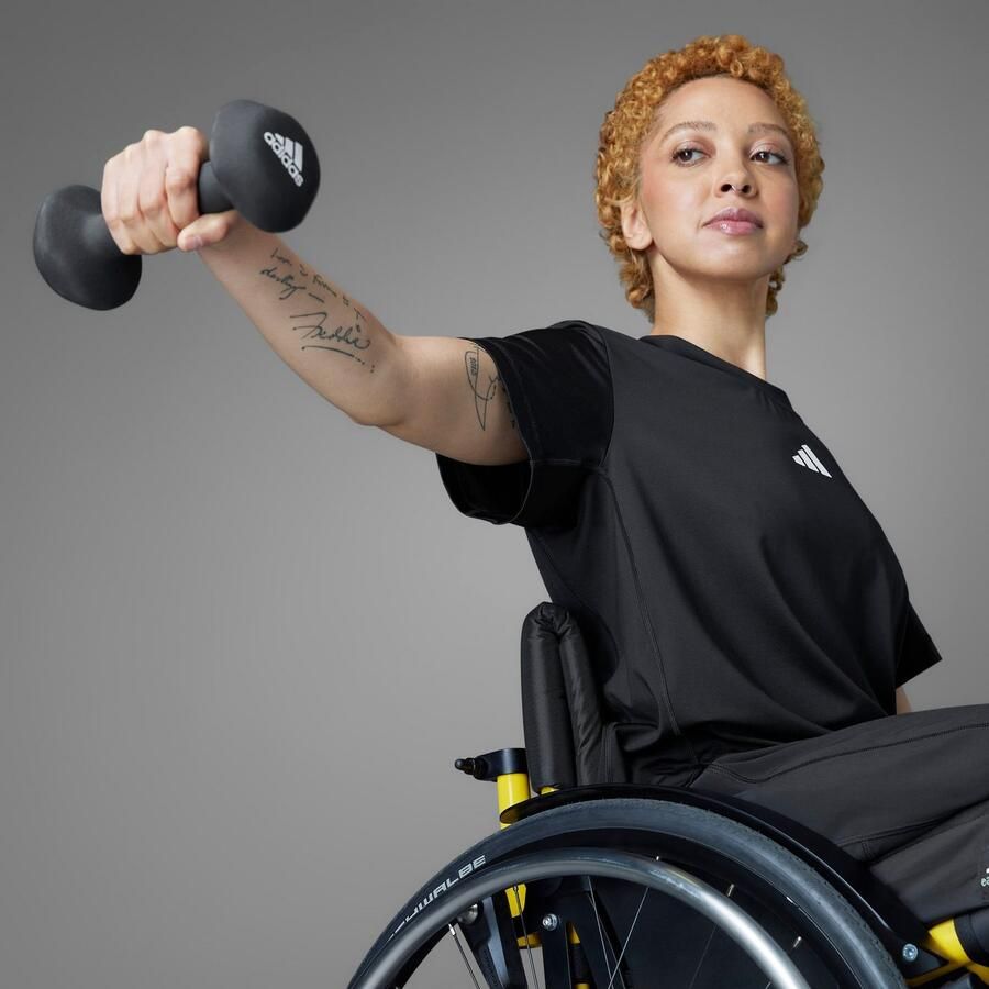 Adidas Performance T-shirt WTR ADAPT T Trainingsshirt speciaal ontworpen voor rolstoelsporters - Foto 6