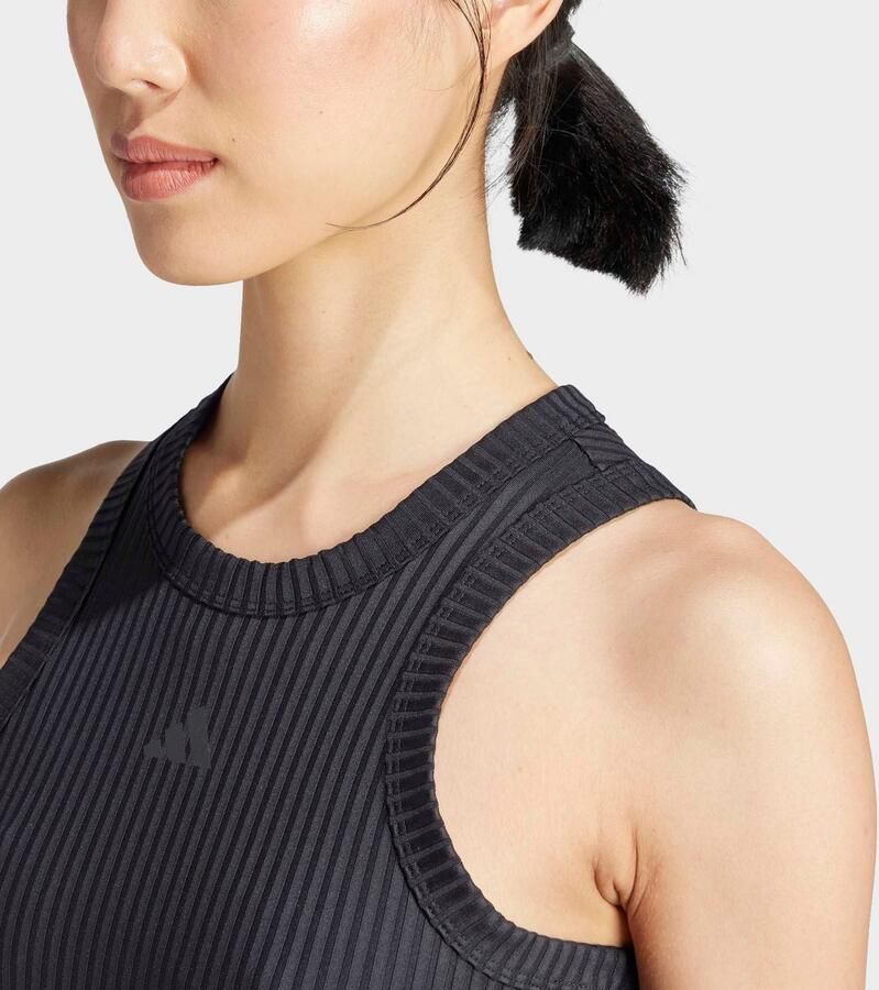 Adidas All Gym Seasonal Rib Tight Fit Tonal 3-Stripes Tanktop - Foto 9
