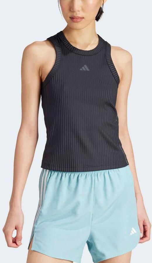 Adidas All Gym Seasonal Rib Tight Fit Tonal 3-Stripes Tanktop - Foto 13