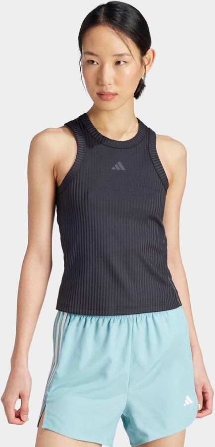 Adidas All Gym Seasonal Rib Tight Fit Tonal 3-Stripes Tanktop - Foto 15