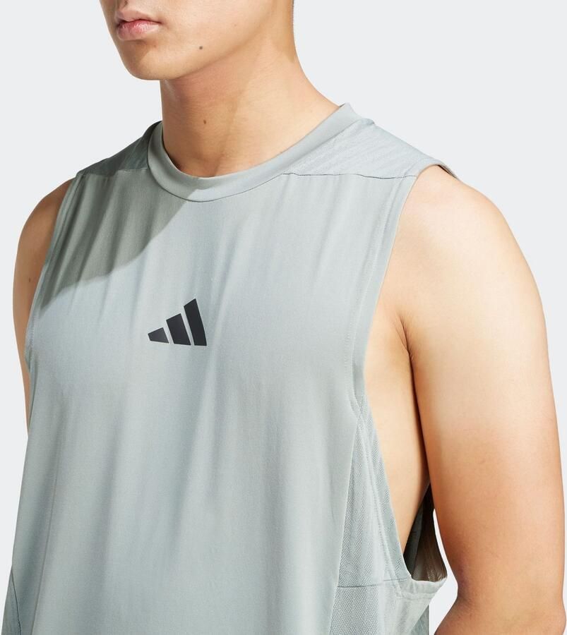 Adidas Designed-for-Training Intensity Tanktop Groen- Heren Groen