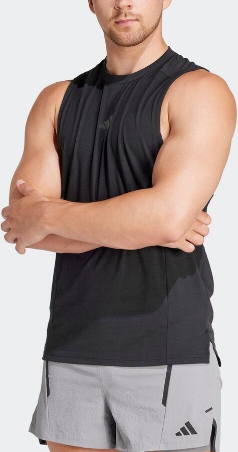 Adidas Designed for Training Workout Tanktop Zwart- Heren Zwart - Foto 4