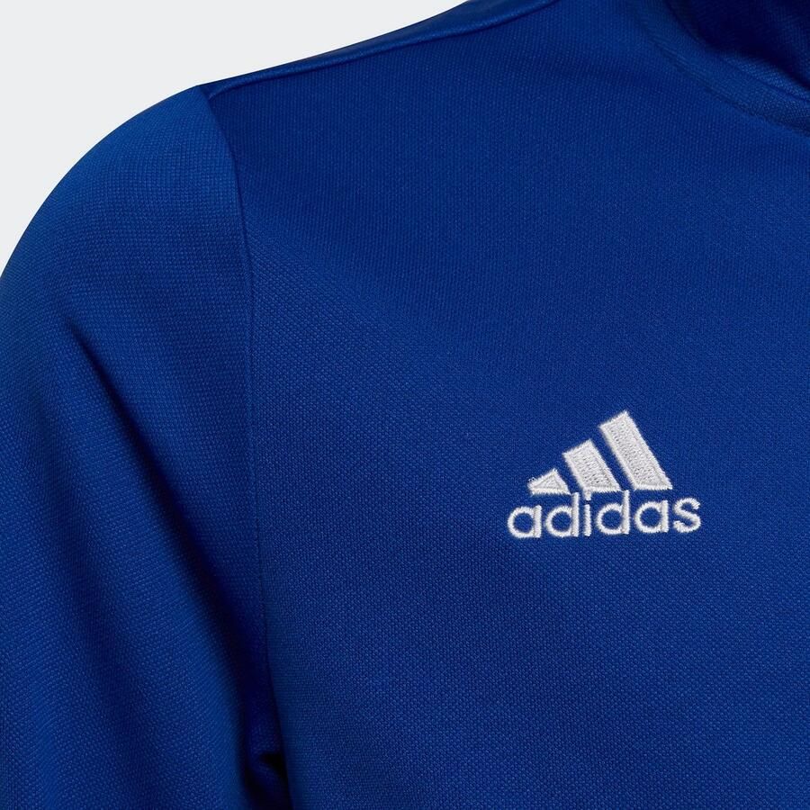 Adidas Performance Junior sportvest blauw wit Jongens Meisjes Gerecycled polyester Opstaande kraag 116
