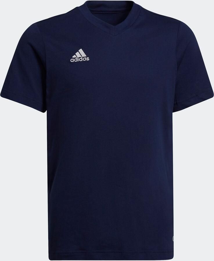 Adidas Perfor ce junior voetbalshirt donkerblauw Sport t-shirt Katoen V-hals 140 - Foto 4