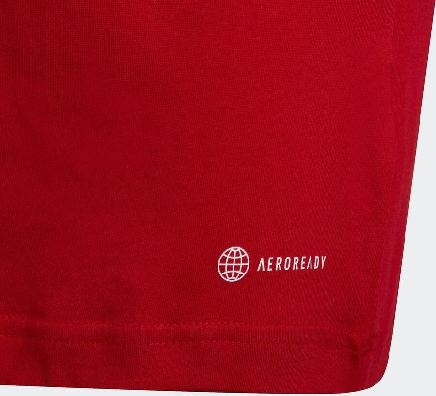 Adidas Perfor ce junior voetbalshirt rood Sport t-shirt Katoen V-hals 152 - Foto 2