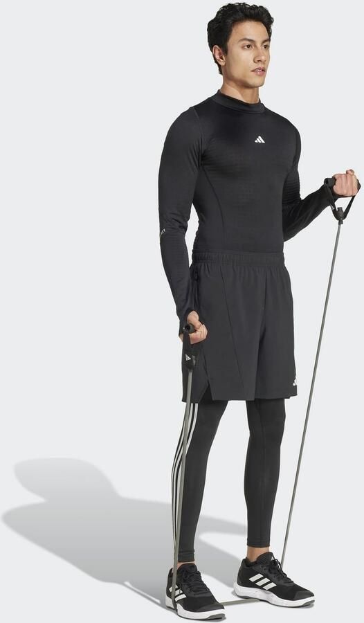 Adidas TECHFIT Compression Training 3-Stripes Lange Legging Zwart- Heren Zwart - Foto 6