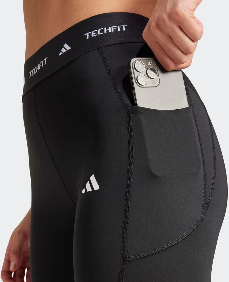 Adidas TECHFIT Stash Pocket Full-Length Legging Zwart- Dames Zwart - Foto 2