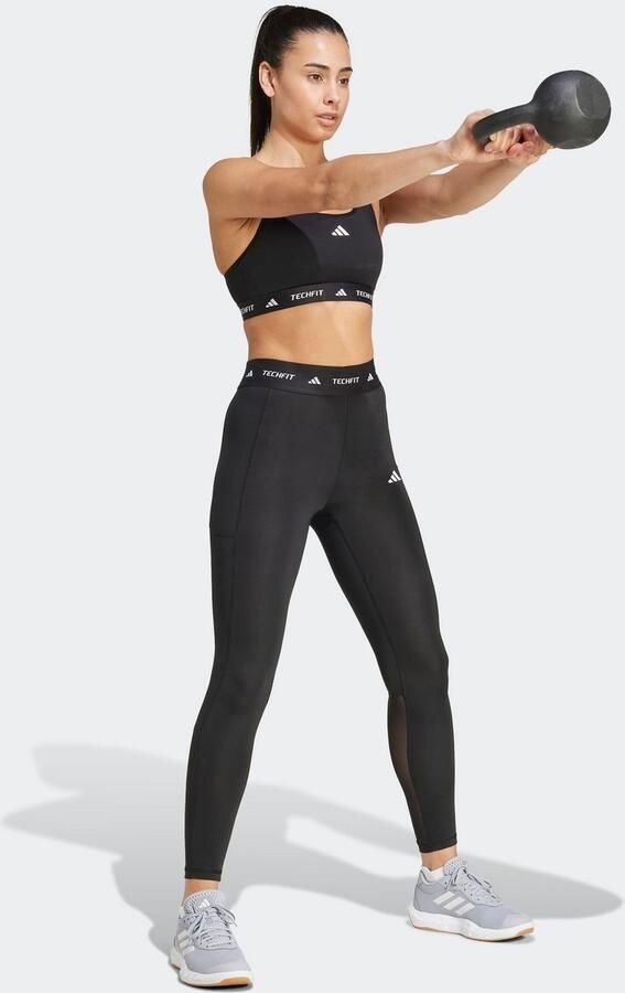 Adidas TECHFIT Stash Pocket Full-Length Legging Zwart- Dames Zwart - Foto 4