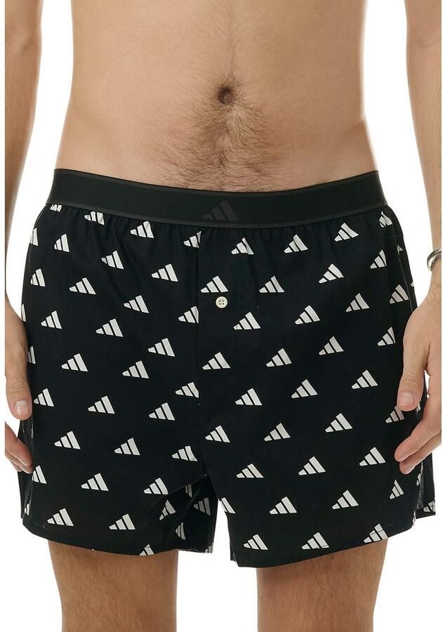 Adidas Sportswear Boxershort Active Woven losse pasvorm knoopsluiting elastische band geweven kwaliteit (Set van 2)