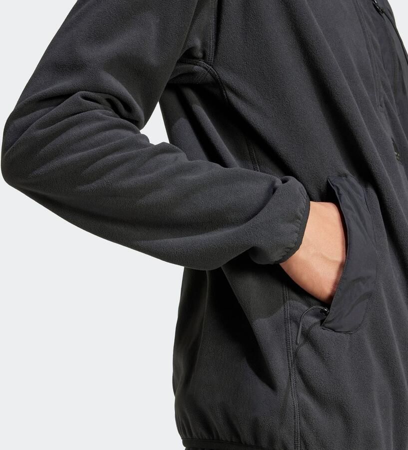 Adidas City Escape Polar Fleece Jack met Halflange Rits Zwart- Heren Zwart - Foto 7