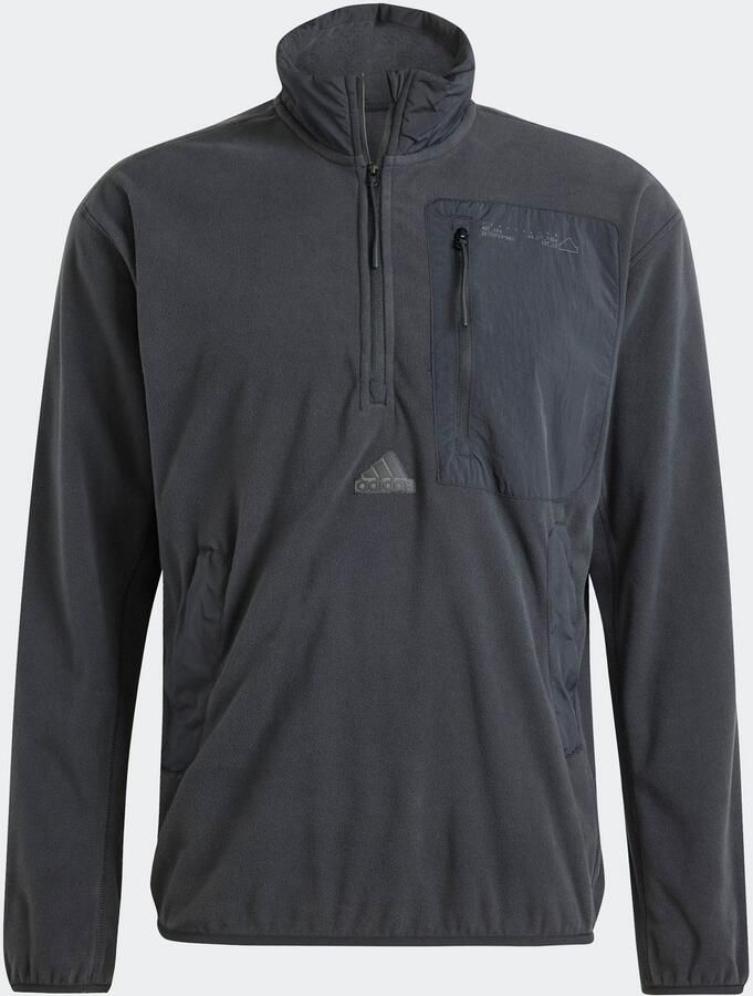 Adidas City Escape Polar Fleece Jack met Halflange Rits Zwart- Heren Zwart - Foto 2
