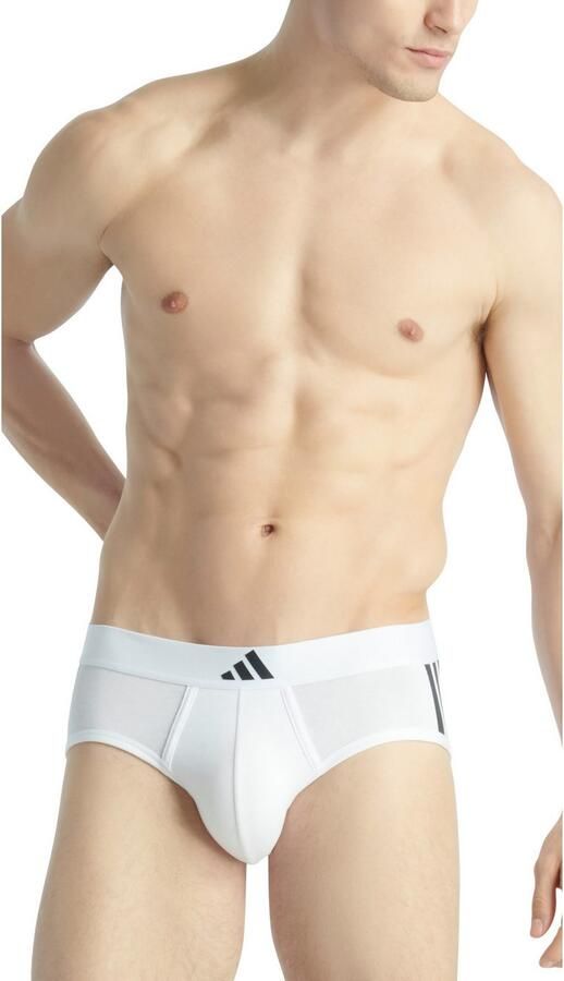 Adidas Sportswear Heupslip Active Flex Cotton 3 Strepen elastische logoband zonder opening sportief design (Set van 2) - Foto 2