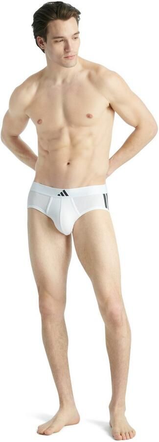 Adidas Sportswear Heupslip Active Flex Cotton 3 Strepen elastische logoband zonder opening sportief design (Set van 2) - Foto 6