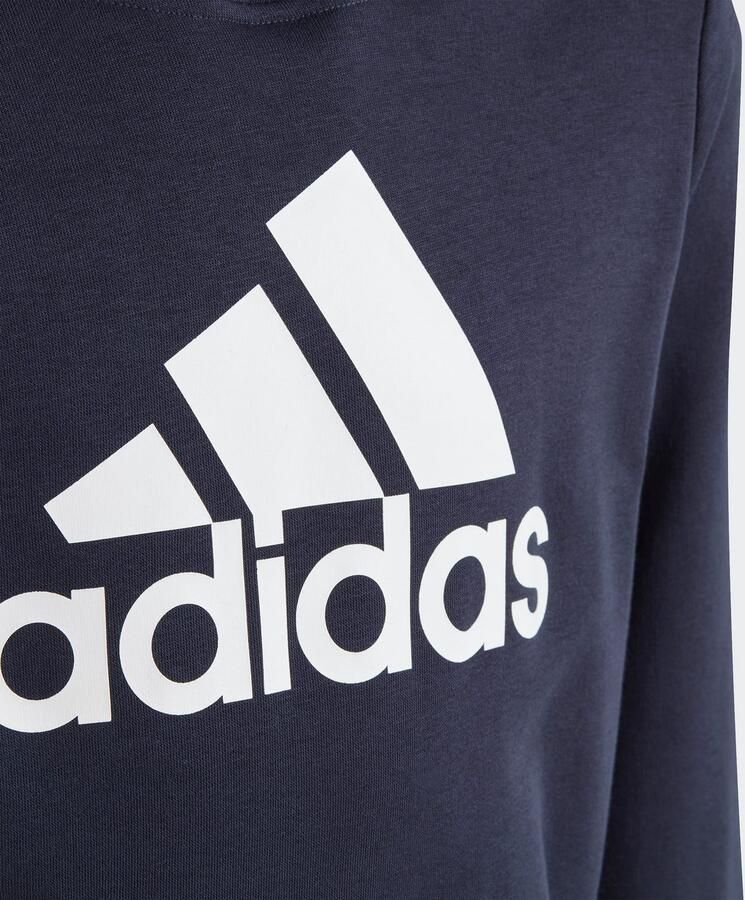 Adidas Sportswear hoodie donkerblauw Trui Jongens Katoen Capuchon Logo 128 - Foto 3