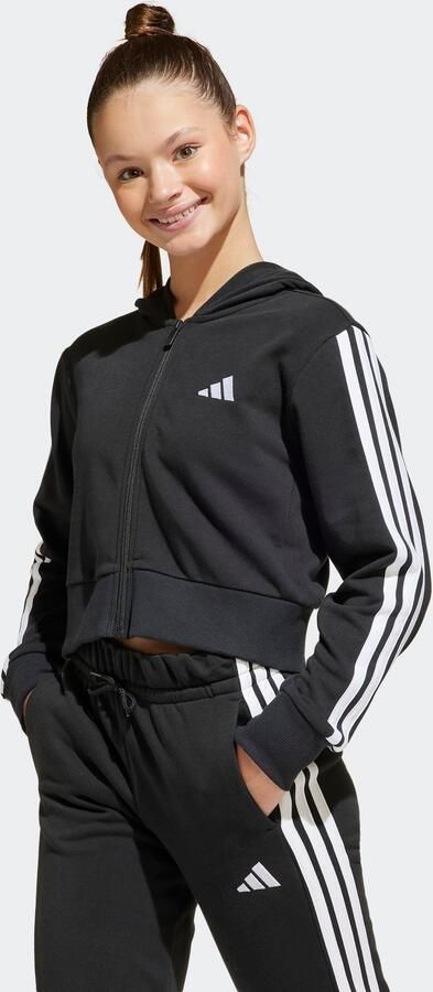 Adidas Essentials Ritshoodie Kids Zwart Kind Zwart - Foto 6