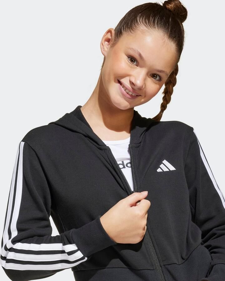 Adidas Essentials Ritshoodie Kids Zwart Kind Zwart - Foto 2