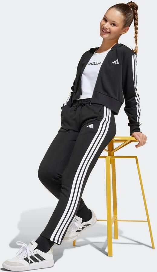 Adidas Essentials Ritshoodie Kids Zwart Kind Zwart - Foto 4