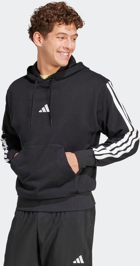 Adidas Zwarte hoodie Essentials 3 Stripes Black Heren - Foto 8