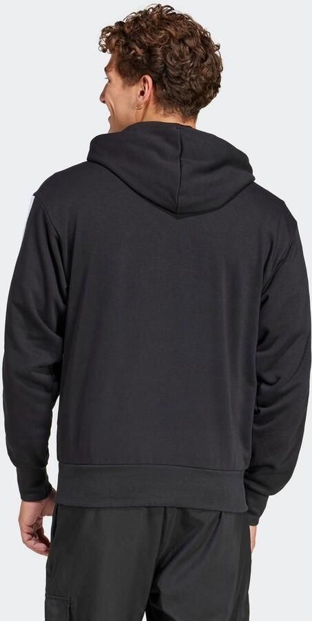 Adidas Zwarte hoodie Essentials 3 Stripes Black Heren - Foto 6