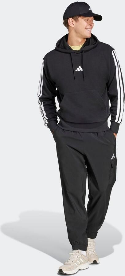 Adidas Zwarte hoodie Essentials 3 Stripes Black Heren - Foto 7