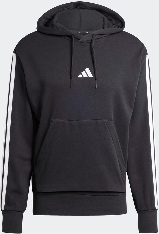 Adidas Zwarte hoodie Essentials 3 Stripes Black Heren - Foto 4