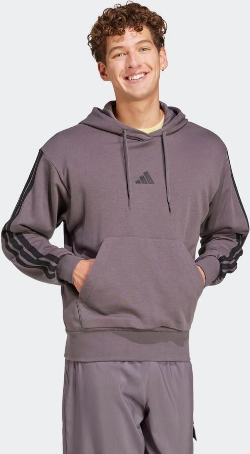 Adidas Essentials 3-Stripes French Terry Hoodie Grijs- Heren Grijs - Foto 5