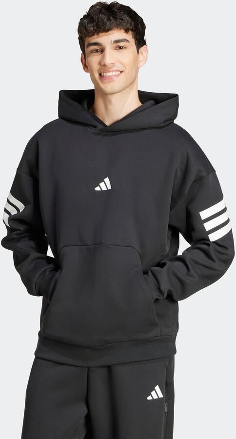 Adidas Future Icons 3-Stripes Hoodie Zwart- Heren Zwart - Foto 10
