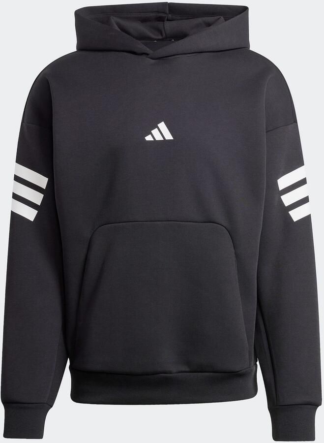 Adidas Future Icons 3-Stripes Hoodie Zwart- Heren Zwart - Foto 4