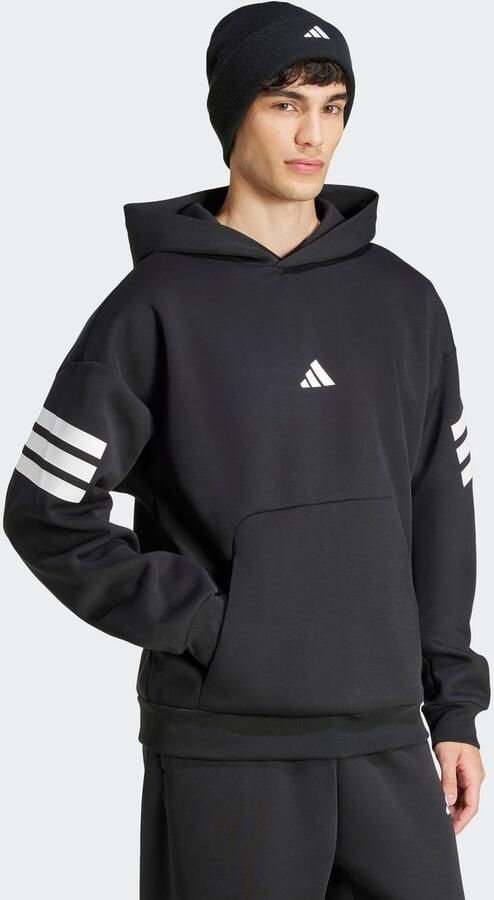 Adidas Future Icons 3-Stripes Hoodie Zwart- Heren Zwart - Foto 7