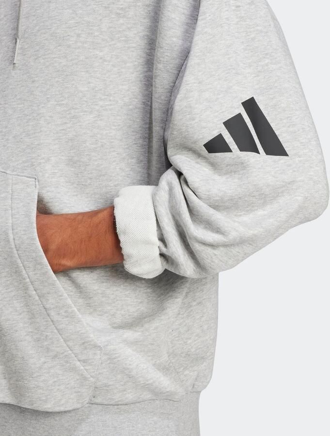Adidas Essentials Loose-Fit 3 Bar Logo French Terry Hoodie - Foto 4