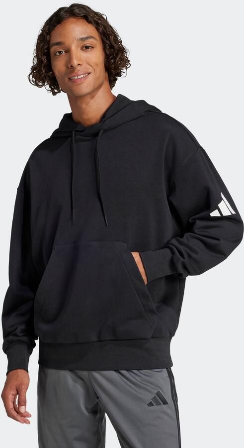 Adidas Essentials Loose-Fit 3 Bar Logo French Terry Hoodie - Foto 6