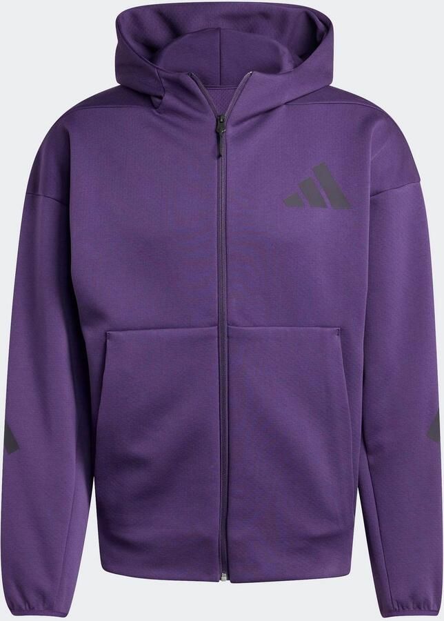 Adidas Aston Villa FC Z.N.E. Full Zip Hoodie Paars- Heren Paars - Foto 10