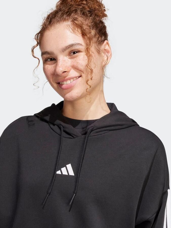 Adidas Zwarte Sweater Essentials 3-Stripes French Terry Black Dames - Foto 3