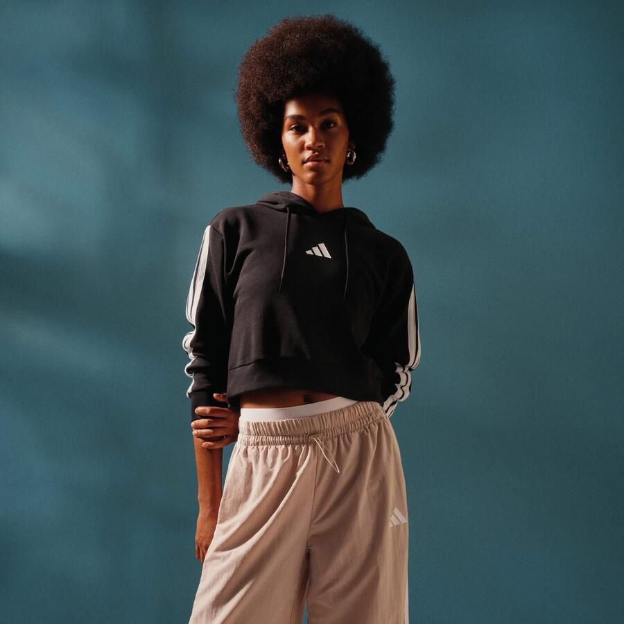 Adidas Zwarte Sweater Essentials 3-Stripes French Terry Black Dames