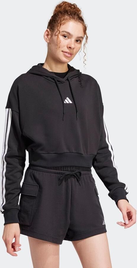 Adidas Zwarte Sweater Essentials 3-Stripes French Terry Black Dames - Foto 7
