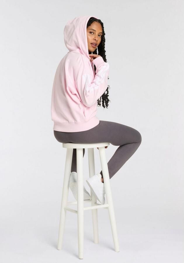 Adidas Essentials 3-Stripes French Terry Ritshoodie Roze- Dames Roze - Foto 8