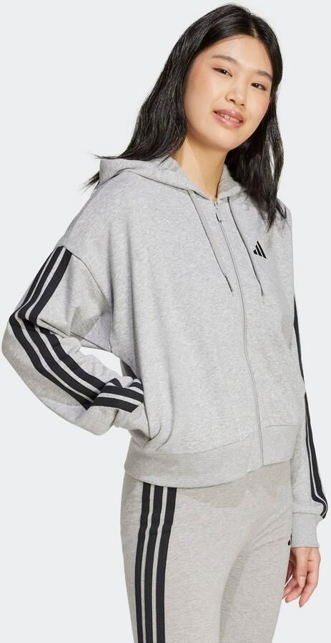 Adidas Essentials 3-Stripes French Terry Ritshoodie - Foto 6