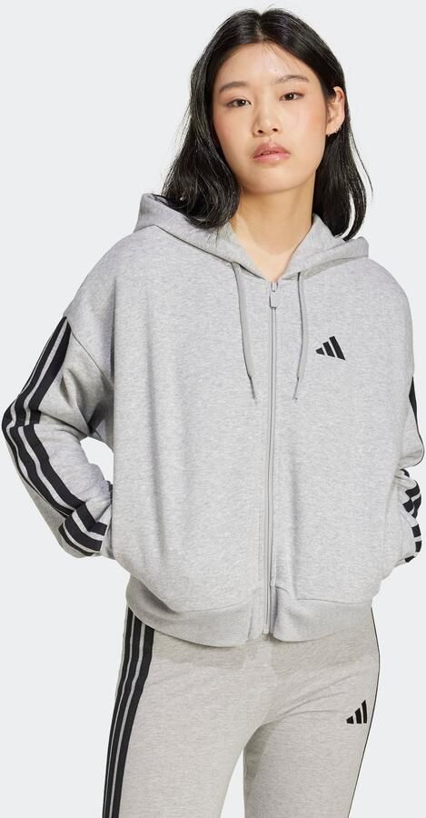 Adidas Essentials 3-Stripes French Terry Ritshoodie - Foto 4